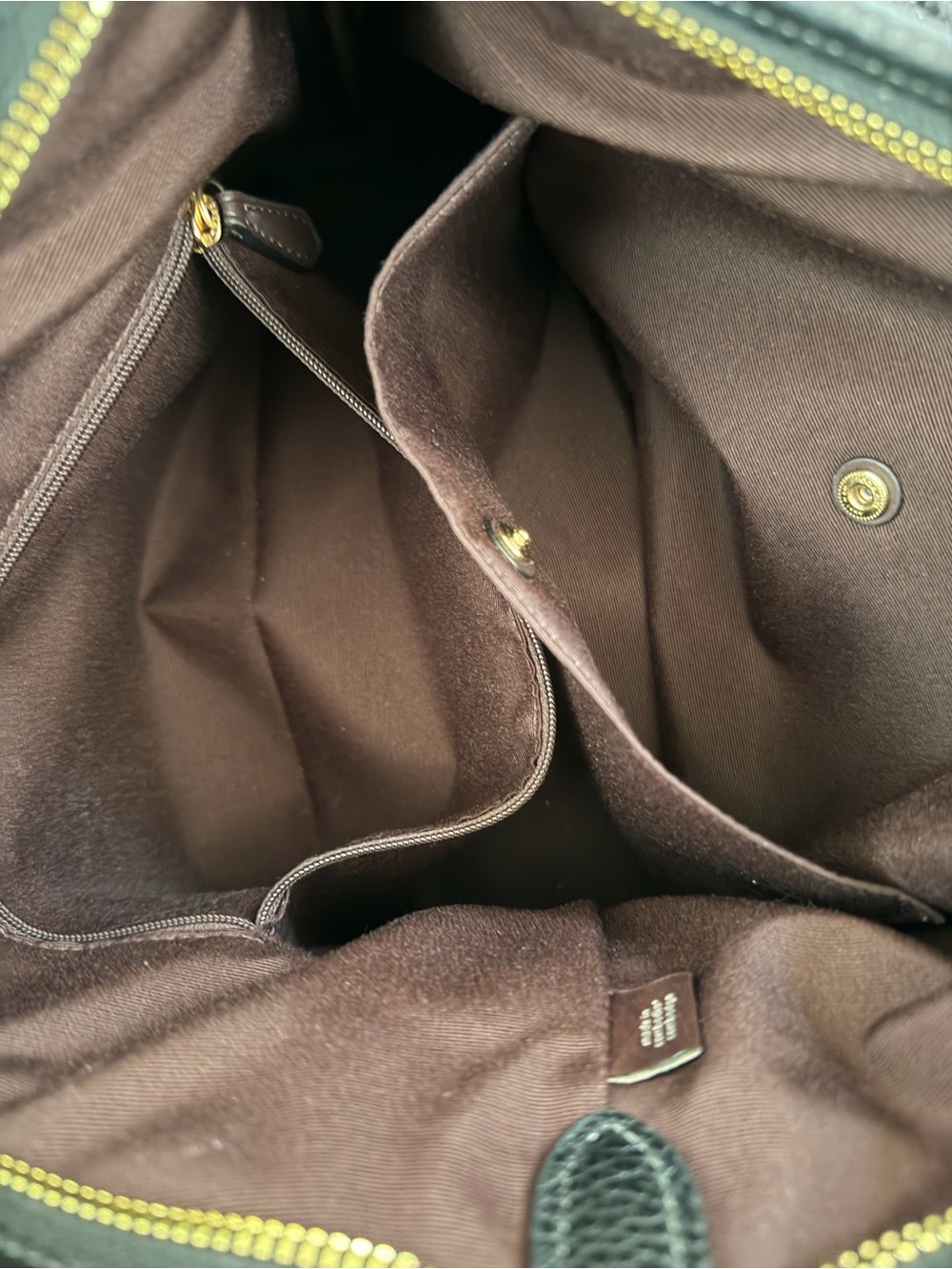 Coach Black Pebbled Leather Shoulder Bag with Gold Hardware - Picture 7 of 8